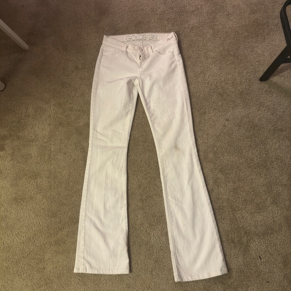 Goldsign low rise y2k white jean